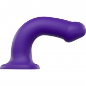 Фиолетовый фаллоимитатор-насадка Strap-On-Me Dildo Dual Density size L - 19 см. - Strap-on-me - купить с доставкой в Мытищах