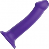 Фиолетовый фаллоимитатор-насадка Strap-On-Me Dildo Dual Density size L - 19 см. - Strap-on-me - купить с доставкой в Мытищах