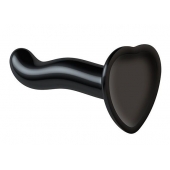 Черный фаллоимитатор-насадка Strap-On-Me P G spot Dildo size S - 16,4 см. - Strap-on-me - купить с доставкой в Мытищах