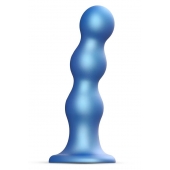 Голубая насадка Strap-On-Me Dildo Plug Balls size S - Strap-on-me - купить с доставкой в Мытищах