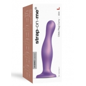 Фиолетовая насадка Strap-On-Me Dildo Plug Curvy size L - Strap-on-me - купить с доставкой в Мытищах