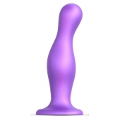 Фиолетовая насадка Strap-On-Me Dildo Plug Curvy size L - Strap-on-me - купить с доставкой в Мытищах