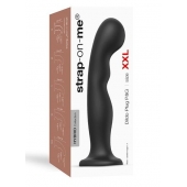 Черная насадка Strap-On-Me Dildo Plug P G size XXL - Strap-on-me - купить с доставкой в Мытищах