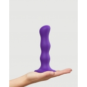 Фиолетовая насадка Strap-On-Me Dildo Geisha Balls size M - Strap-on-me - купить с доставкой в Мытищах