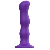 Фиолетовая насадка Strap-On-Me Dildo Geisha Balls size M - Strap-on-me - купить с доставкой в Мытищах