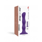 Фиолетовая насадка Strap-On-Me Dildo Geisha Balls size XL - Strap-on-me - купить с доставкой в Мытищах