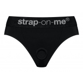 Черные трусики для насадок Heroine Lingerie Harness - size L - Strap-on-me - купить с доставкой в Мытищах