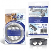 Кольцо на пенис SNAP COCK RING из искусственной кожи на клепках - BlueLine - в Мытищах купить с доставкой