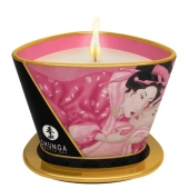 Массажная свеча Rose Petals с ароматом розы - 170 мл. - Shunga - купить с доставкой в Мытищах