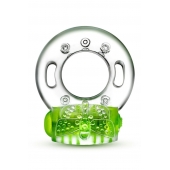Зеленое эрекционное виброкольцо Arouser Vibrating C-Ring - Blush Novelties - в Мытищах купить с доставкой