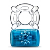 Синее эрекционное виброкольцо Pleaser Rechargeable C-Ring - Blush Novelties - в Мытищах купить с доставкой