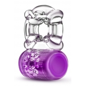 Фиолетовое эрекционное виброкольцо Pleaser Rechargeable C-Ring - Blush Novelties - в Мытищах купить с доставкой