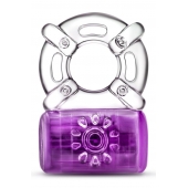 Фиолетовое эрекционное виброкольцо One Night Stand Vibrating C-Ring - Blush Novelties - в Мытищах купить с доставкой