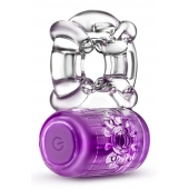 Фиолетовое эрекционное виброкольцо One Night Stand Vibrating C-Ring - Blush Novelties - в Мытищах купить с доставкой