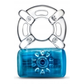 Синее эрекционное виброкольцо One Night Stand Vibrating C-Ring - Blush Novelties - в Мытищах купить с доставкой