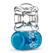 Синее эрекционное виброкольцо One Night Stand Vibrating C-Ring - Blush Novelties - в Мытищах купить с доставкой