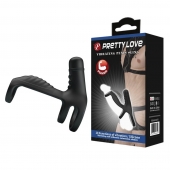 Черная вибронасадка на пенис Vibrating Penis Sling - Baile - в Мытищах купить с доставкой