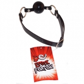 Силиконовый черный кляп-шарик на ремне Black Ballgag - Erotic Fantasy - купить с доставкой в Мытищах