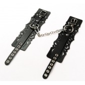 Узорчатые кожаные оковы с регулируемыми ремешками - Crazy Handmade - купить с доставкой в Мытищах