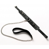 Черный ошейник с шипами и поводком - Crazy Handmade - купить с доставкой в Мытищах