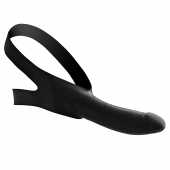 Черный кляп-страпон Masters Mini Face Fuck Strap-On - 14 см. - XR Brands - купить с доставкой в Мытищах