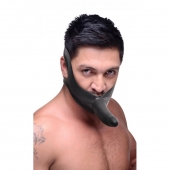Черный кляп-страпон Masters Mini Face Fuck Strap-On - 14 см. - XR Brands - купить с доставкой в Мытищах