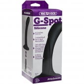 Черная изогнутая насадка Vac-U-Lock G-Spot - 16,5 см. - Doc Johnson - купить с доставкой в Мытищах