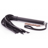 Черная кожаная плеть  Индиго  - 50 см. - Crazy Handmade - купить с доставкой в Мытищах