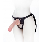 Податливый фаллос на трусиках Harness - 20,5 см. - LOVETOY (А-Полимер) - купить с доставкой в Мытищах