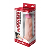 Страпон системы Харнесс: трусики с плугом и реалистичная насадка - 17,5 см. - LOVETOY (А-Полимер) - купить с доставкой в Мытищах