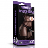 Женский темнокожий страпон Easy Strapon Set 7 Inch - 18 см. - Lovetoy - купить с доставкой в Мытищах
