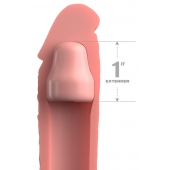 Телесная насадка-удлинитель 1 Inch Silicone X-tension - 17,8 см. - Pipedream - в Мытищах купить с доставкой