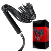 Черная кожаная плеть-флоггер - 84 см. - Notabu - купить с доставкой в Мытищах