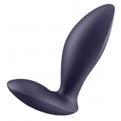 Фиолетовый анальный вибростимулятор Power Plug - Satisfyer - в Мытищах купить с доставкой