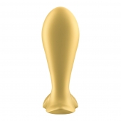 Золотистый анальный вибростимулятор Intensity Plug - Satisfyer - в Мытищах купить с доставкой