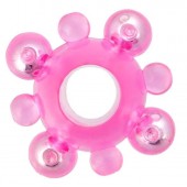 Эрекционное кольцо c бусинками - Toyfa Basic - в Мытищах купить с доставкой