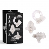 Набор из 3 прозрачных эрекционных колец с вибрацией Teasers Ring Kit - Chisa - в Мытищах купить с доставкой