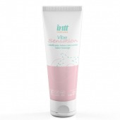 Лубрикант на водной основе Vibe Sensation с клубничным вкусом и легким вибрирующим эффектом - 50 гр. - INTT - купить с доставкой в Мытищах