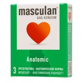Презервативы анатомической формы Masculan Anatomic - 3 шт. - Masculan - купить с доставкой в Мытищах