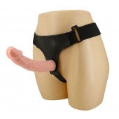 Гладкий фаллоимитатор с крупной головкой на ремешках - 19,7 см. - Baile - купить с доставкой в Мытищах