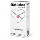 Ультрапрочные презервативы Masculan Ultra Safe Black - 10 шт. - Masculan - купить с доставкой в Мытищах