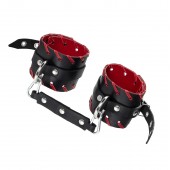 Черно-красные оковы из натуральной кожи - Pecado - купить с доставкой в Мытищах