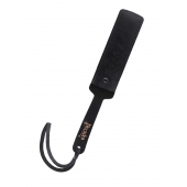 Черный кожаный пэддл - 37 см. - Pecado - купить с доставкой в Мытищах