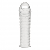 Текстурированная насадка на пенис Clear Textured Penis Enhancing Sleeve Extension - 16,5 см. - BlueLine - в Мытищах купить с доставкой