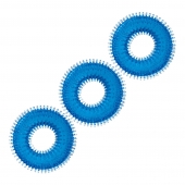 Комплект из трех голубых колец для эрекции 3-Pack Ultra-Stim Stretch Cock Rings - BlueLine - в Мытищах купить с доставкой