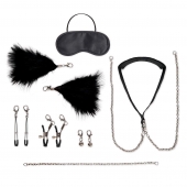 Большой эротический набор из 12 предметов Interchangeable Collar   Nipple Clips Set - Lux Fetish - купить с доставкой в Мытищах