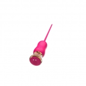 Розовый тонкий стимулятор Nipple Vibrator - 23 см. - I-MOON - купить с доставкой в Мытищах