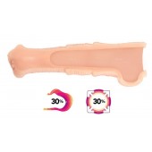 Телесная фантазийная насадка на член Cock Sleeve Size L - KOKOS - в Мытищах купить с доставкой