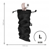 Черный мешочек для хранения игрушек Treasure Bag L - Satisfyer - купить с доставкой в Мытищах
