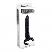 Чёрная насадка-фаллос для двойного проникновения INFLATABLE DILDO SLIM DONG  - 13,5 см. - Toyz4lovers - в Мытищах купить с доставкой